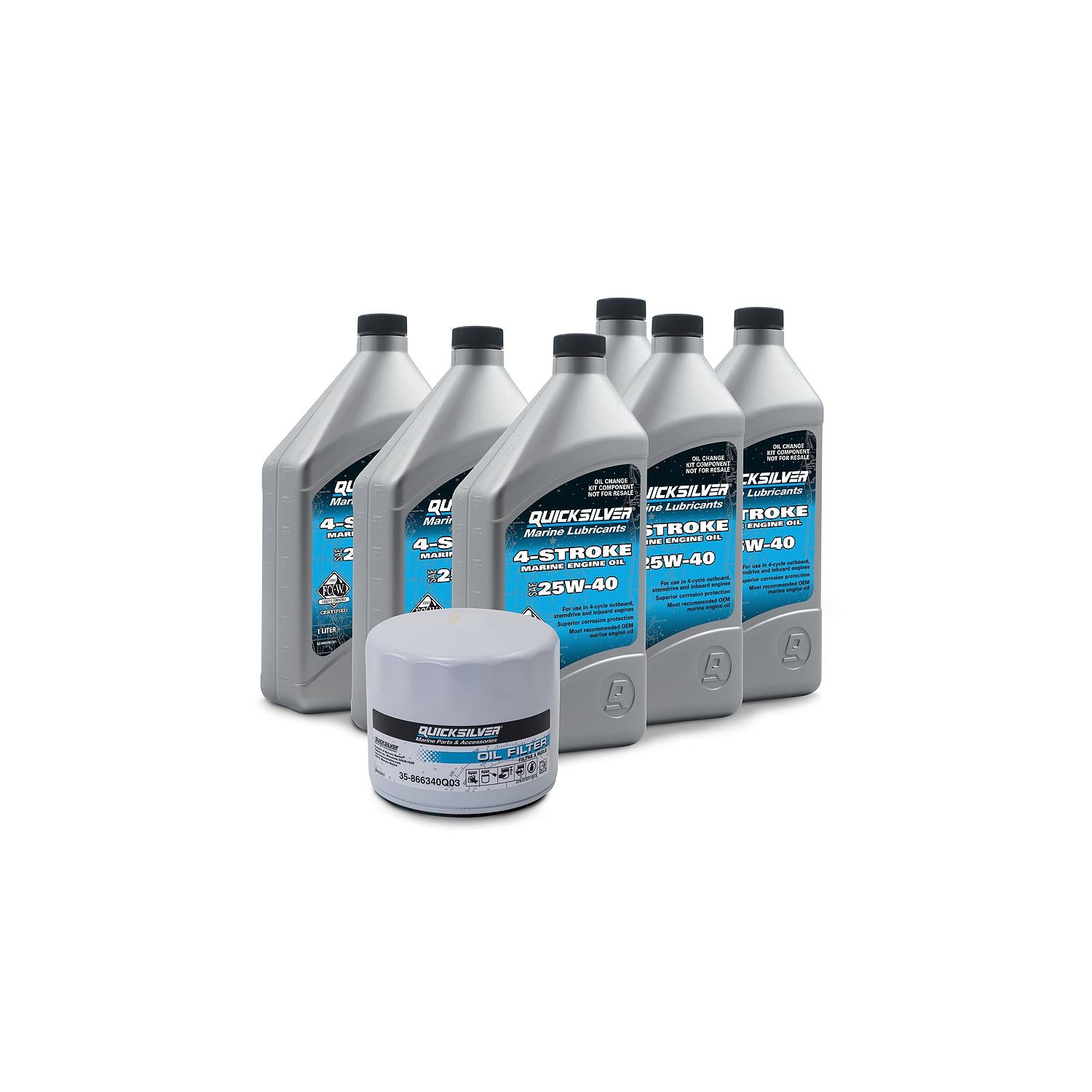 Quicksilver 25W-40 Sterndrive and Inboard Oil Change Kit, 8M0182226