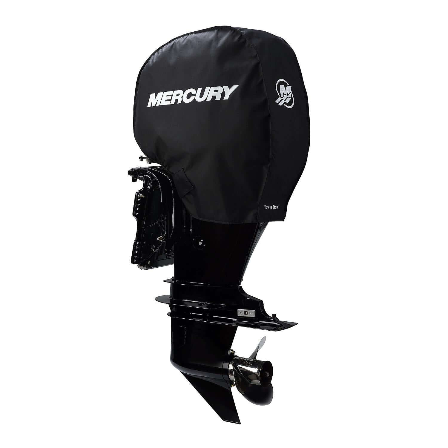 Housse de moteur hors-bord Mercury Marine Tow N Stow pour moteurs quatre temps 40-60 CV, noire, 8M0221490