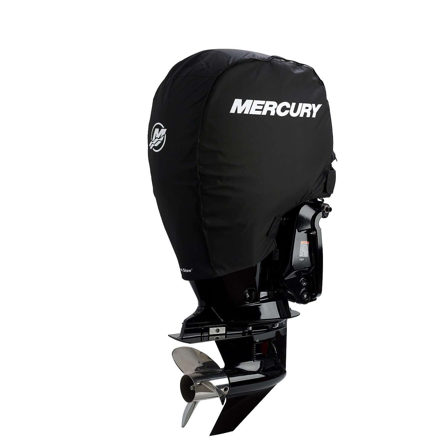Housse de moteur hors-bord Mercury Marine Tow N Stow pour moteurs quatre temps de 150 ch, noire, 8M0221492