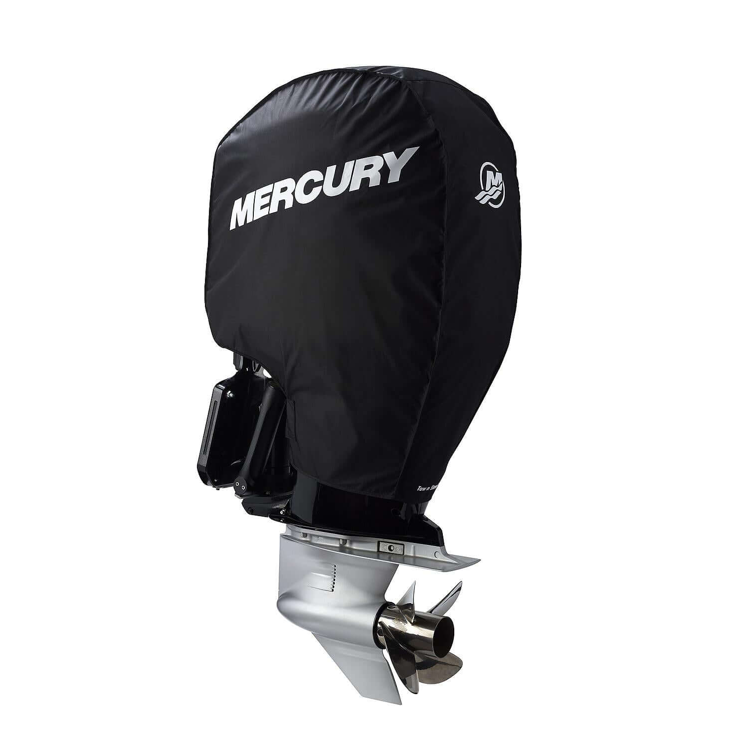 Housse de moteur hors-bord Mercury Marine Tow N Stow pour moteurs Verado L6 de 225-400 ch, noire, 8M0221494