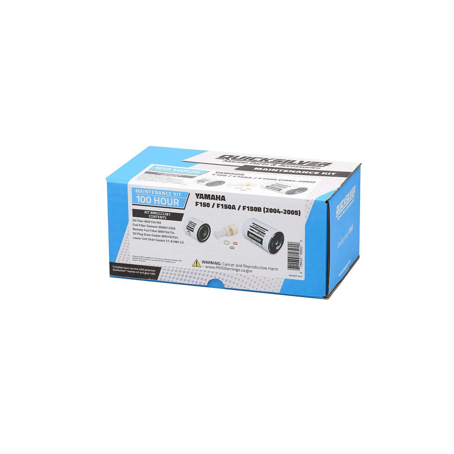 Quicksilver 100 Hour Maintenance Kit Yamaha F150/F150A/F150B, 8M0222281 - 8M0222281
