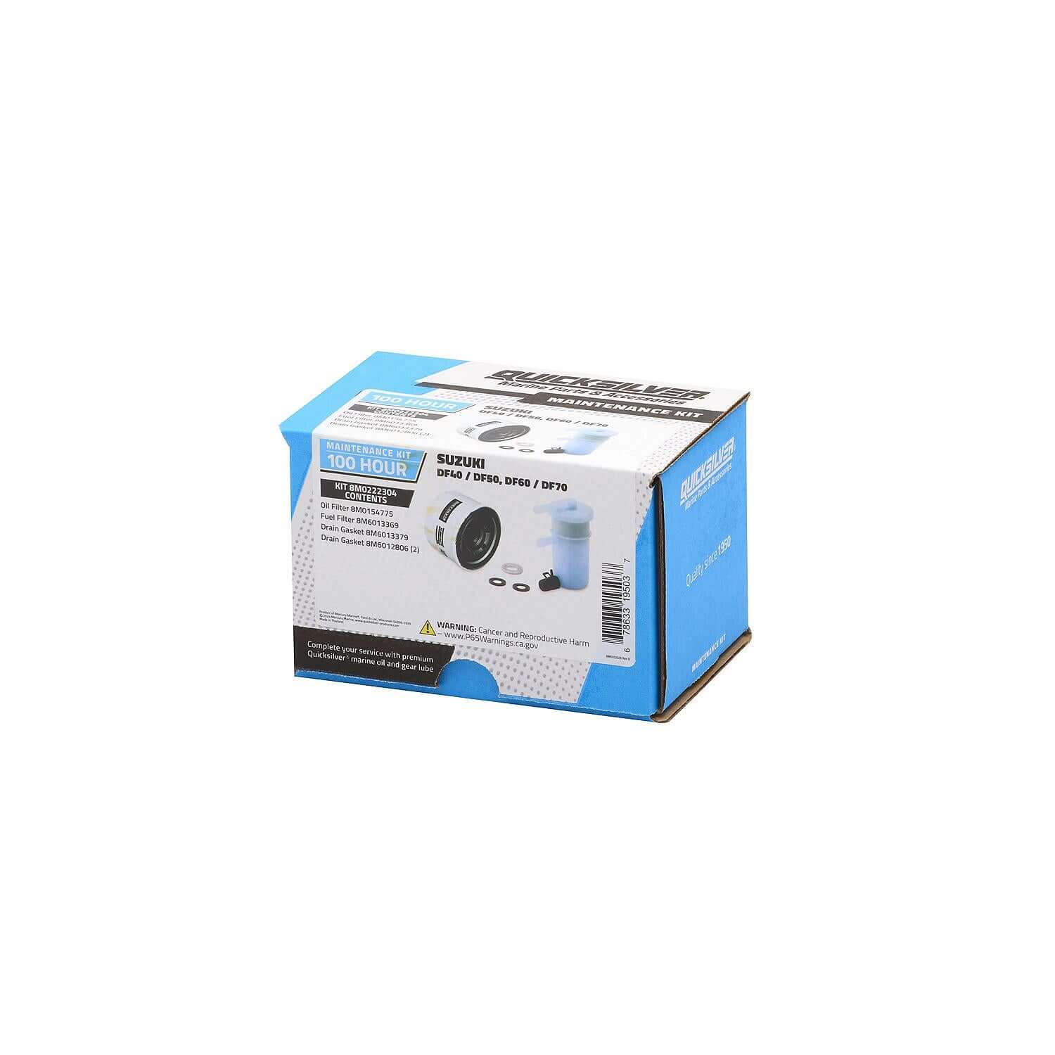 Quicksilver 100 Hour Maintenance Kit Suzuki DF40/DF50/DF60/DF70, 8M0222304 - 8M0222304