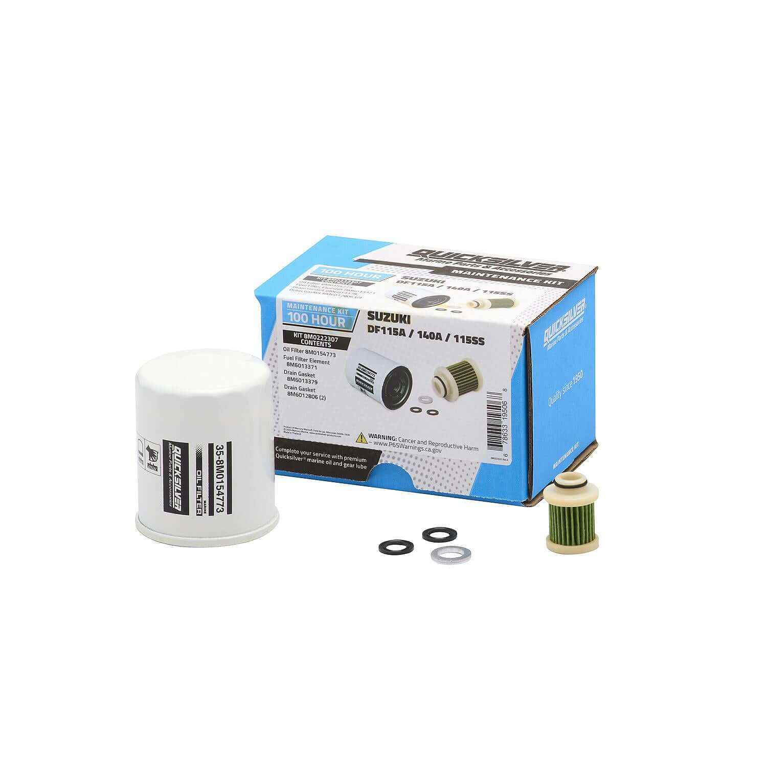 Quicksilver 100 Hour Maintenance Kit Suzuki DF115A/140A/115SS, 8M0222307 - 8M0222307
