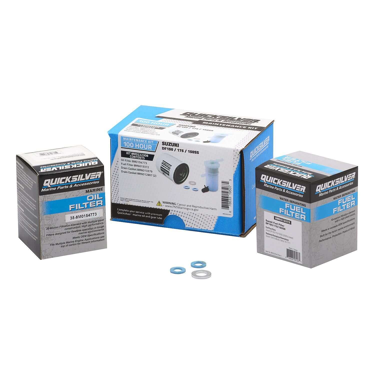 Quicksilver 100 Hour Maintenance Kit Suzuki DF150/175/150SS, 8M0222308 - 8M0222308