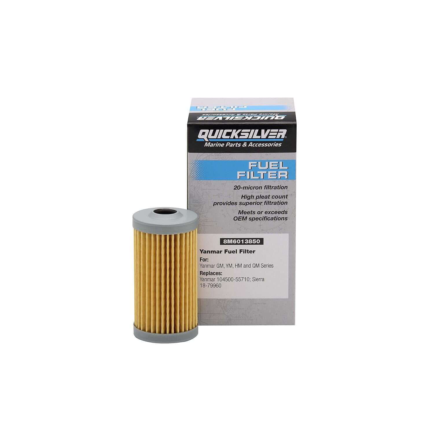 Quicksilver 8M6013850 Fuel Filter for Yanmar GM, YM, HM and QM Series Outboards