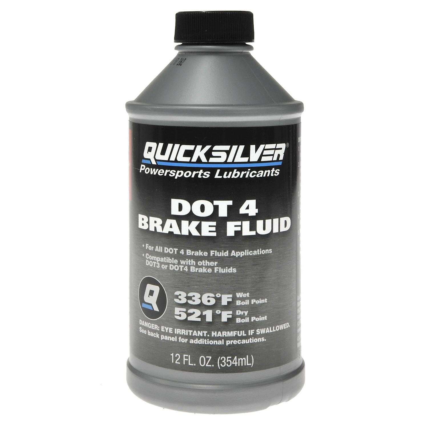 Quicksilver DOT 4 Brake Fluid for Marine, Automotive and Powersports Brake Systems, 12oz - 8M0128415