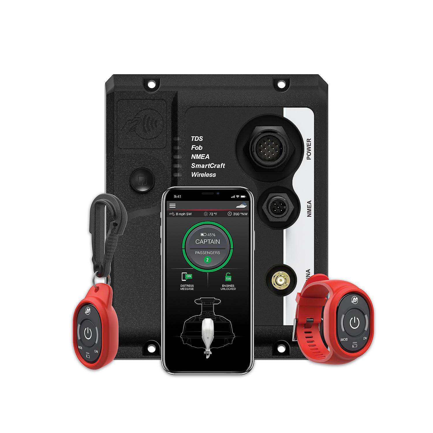 Marine Safety and Security System Kit, Mercury SmartCraft Engines, Single Engine, 8M6007933 - 8M6007933