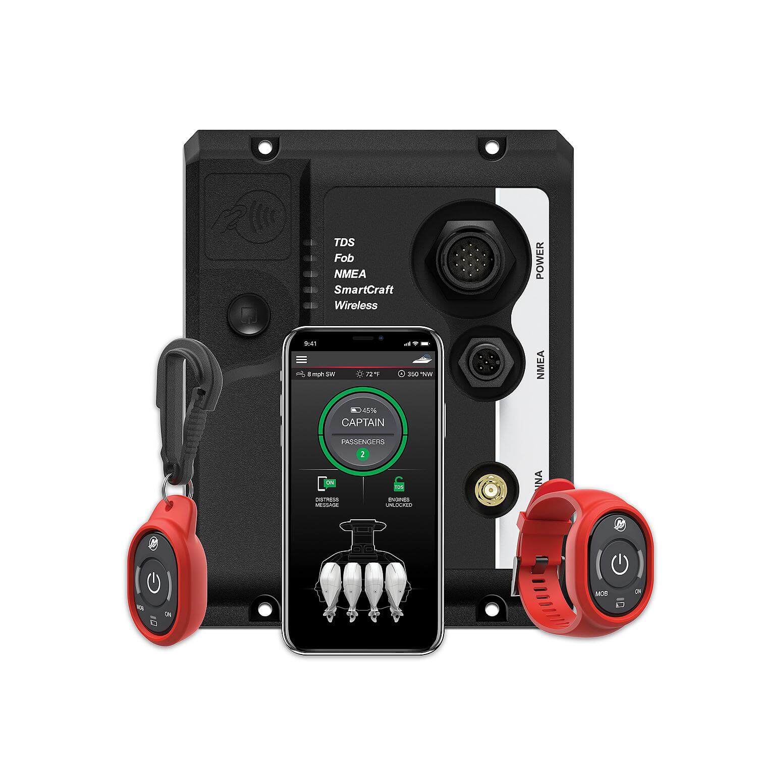 Marine Safety and Security System Kit, Mercury SmartCraft Engines, 4-6 Engines, 8M6007938 - 8M6007938