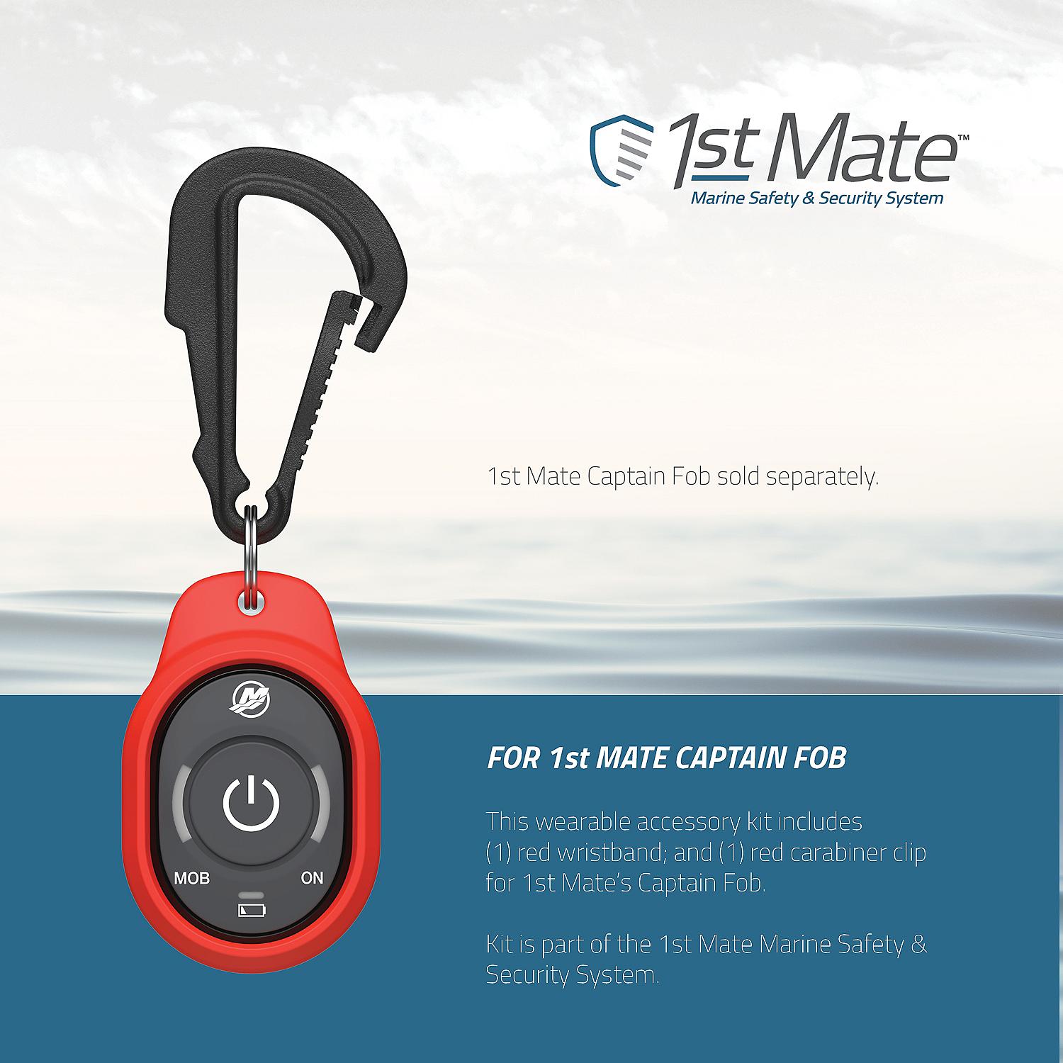 Wearable Accessories, Mercury SmartCraft Engines, Wristband & Carabiner Clip, Captain, 8M6007945 - 8M6007945
