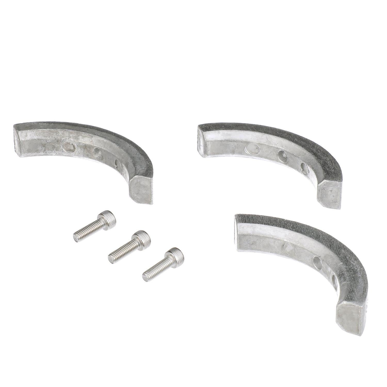 Quicksilver 8M6008002 Aluminum Anode 3-Piece Kit for Volvo Sterndrives - 8M6008002