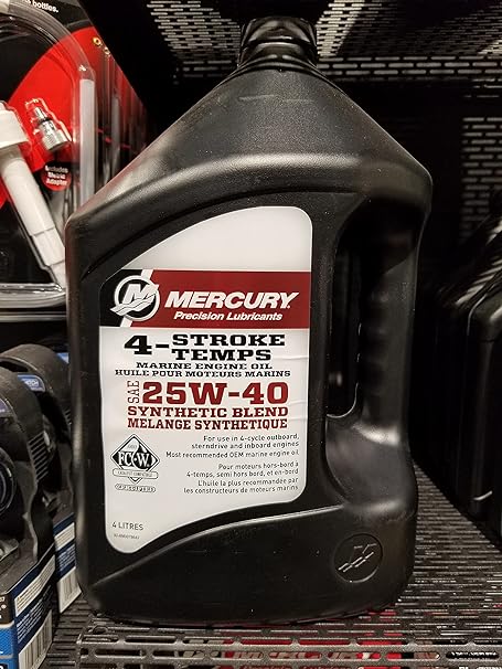 Mercury Marine 25W-40 Synthetic Blend Marine Engine Oil - 1 US Gallon/3.76L