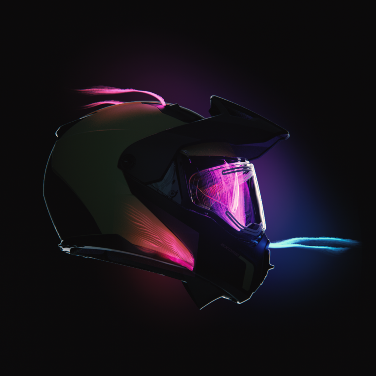 Ski-Doo Exome Sport Heated Helmet 929037, heated visor illustration