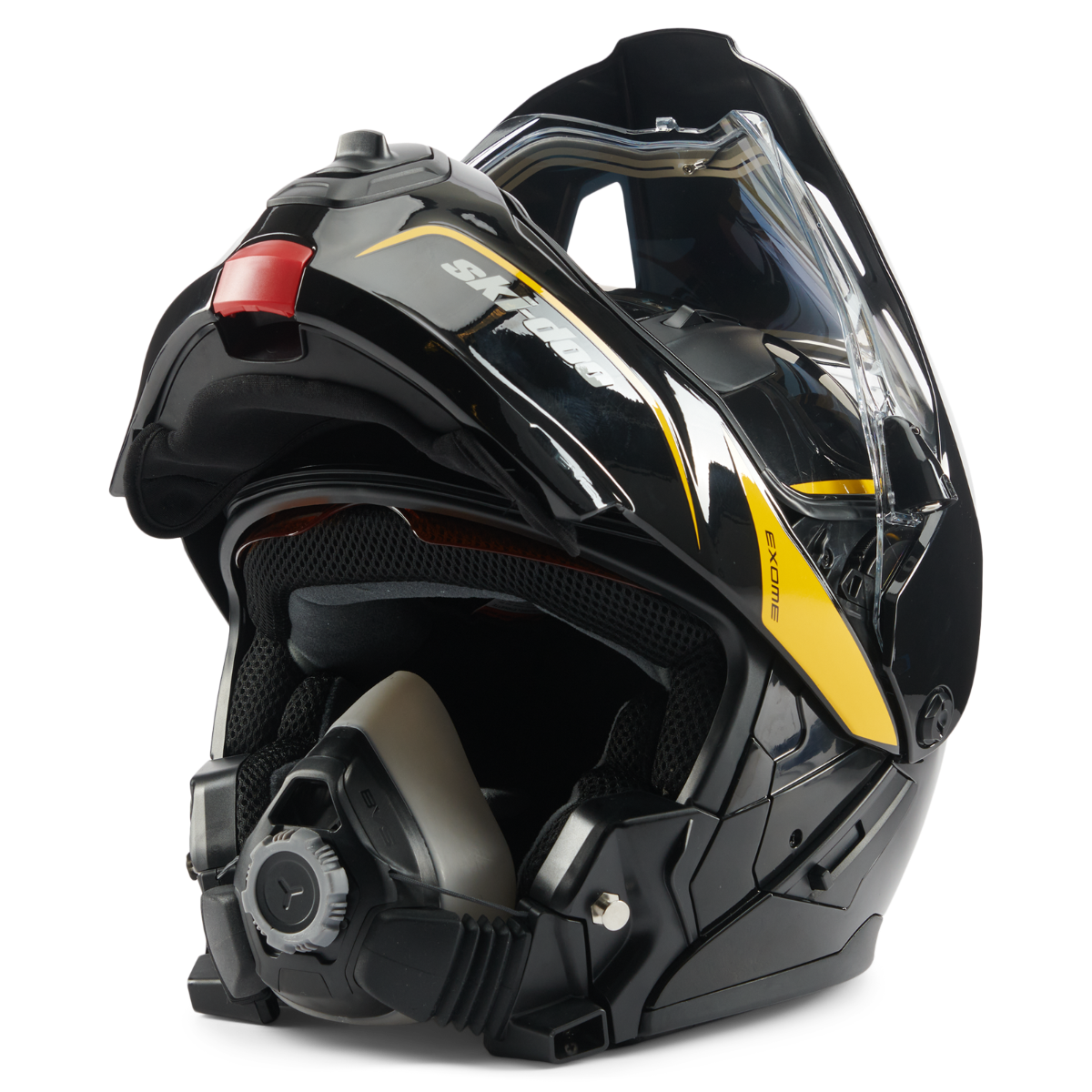 Ski-Doo Logo Exome Sport Radiant Helmet Yellow, open, detail