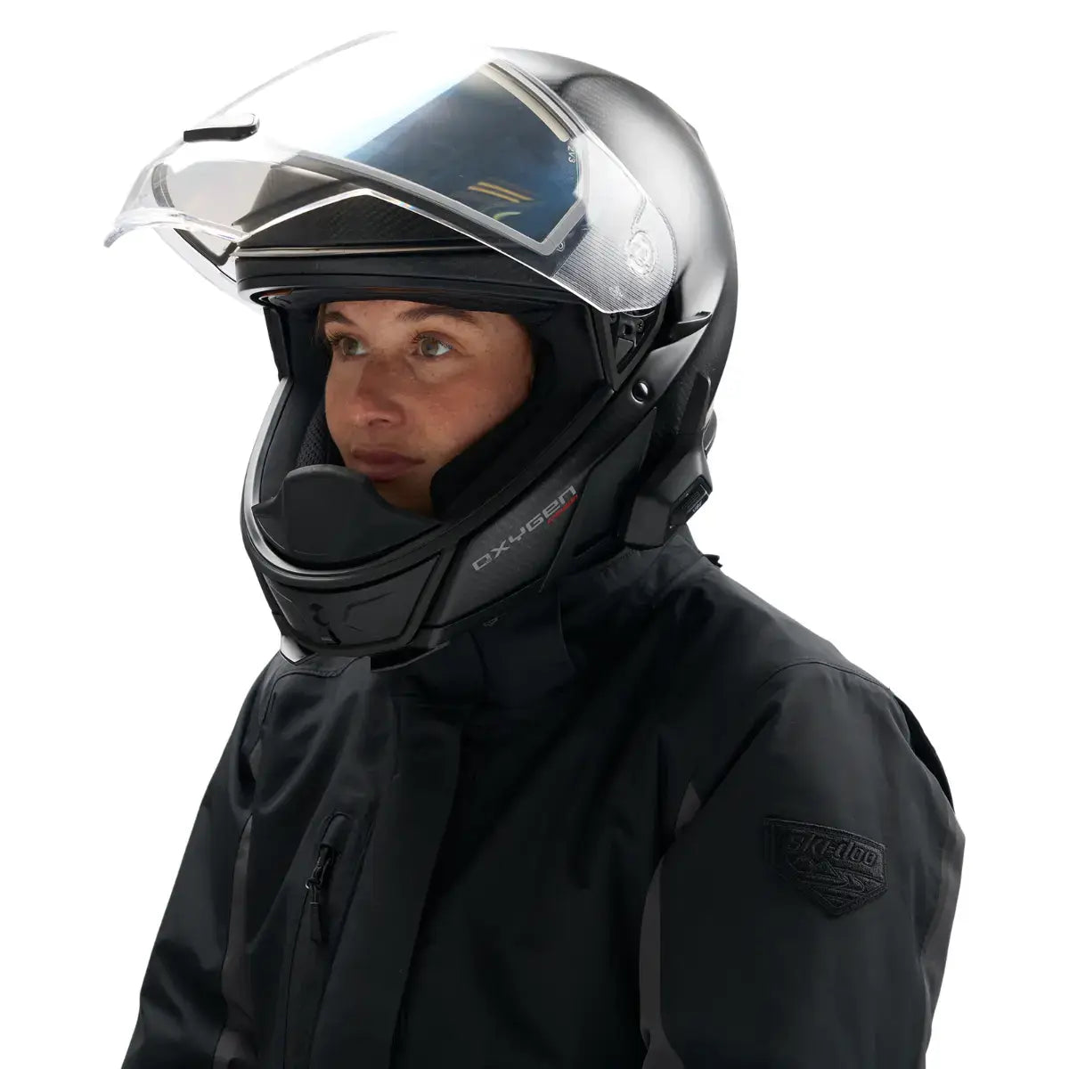 Ski-Doo Oxygen Flow Carbon Heated Helmet with Electric Visor (DOT)