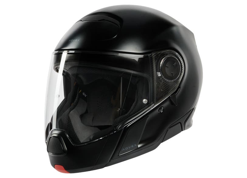 Can-Am Advex modular helmet gloss black DOT ECE clear visor side view