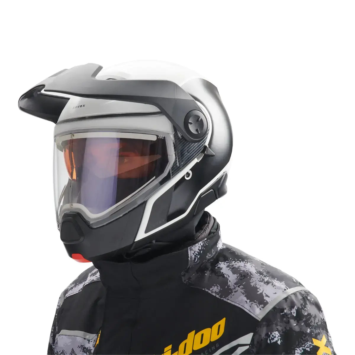 Casque chauffant Ski-Doo Advex Sport avec visière électrique (homologué DOT/ECE) - Blanc