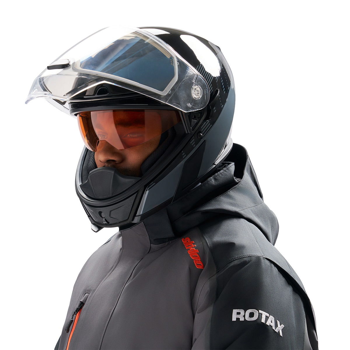 Ski-Doo Unisex Oxygen Flow Helmet (DOT) in Grey 929187, alternate view 3