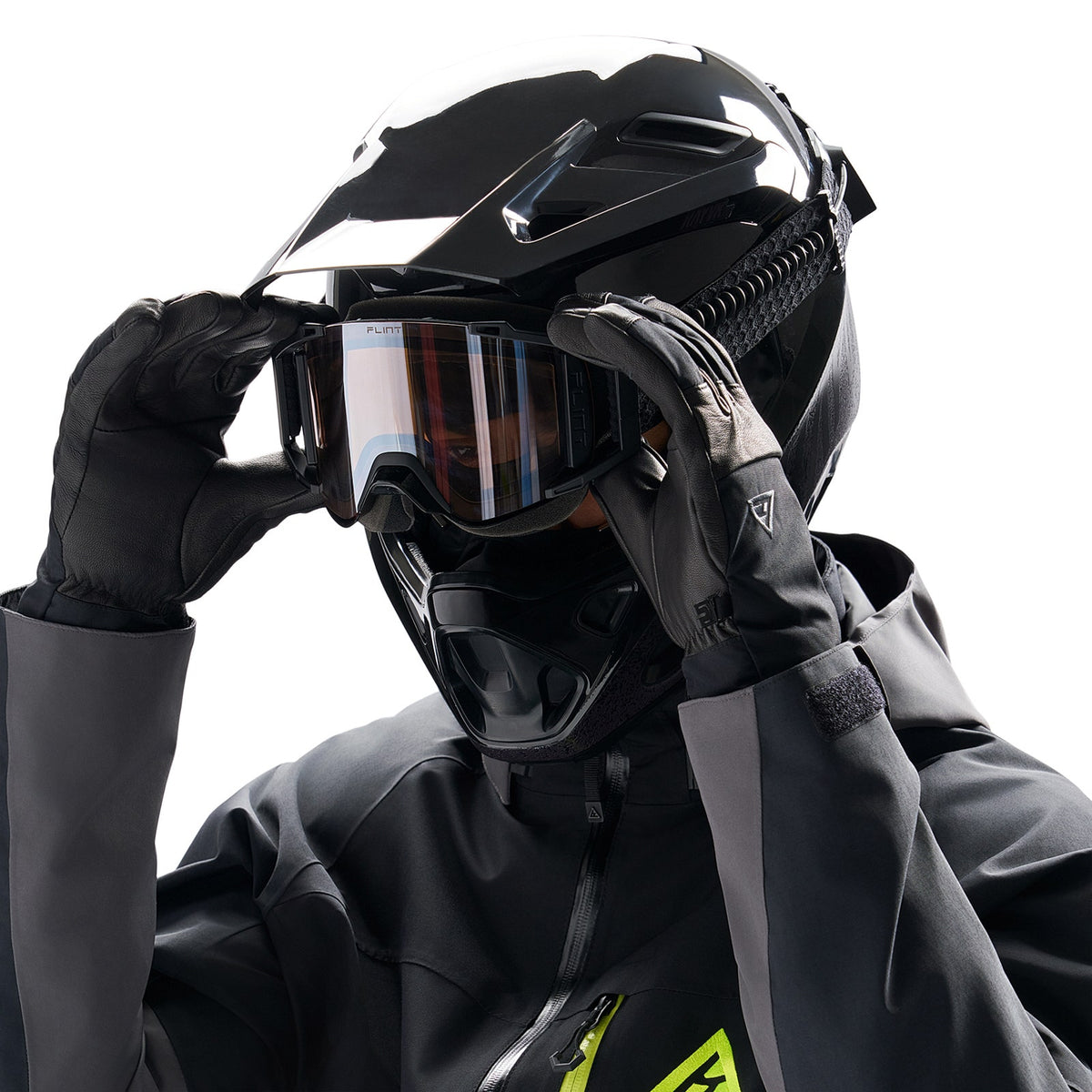 Ski-Doo Flint Winter Magnetic Face Mask, Black, 9400080090, alternate view 3