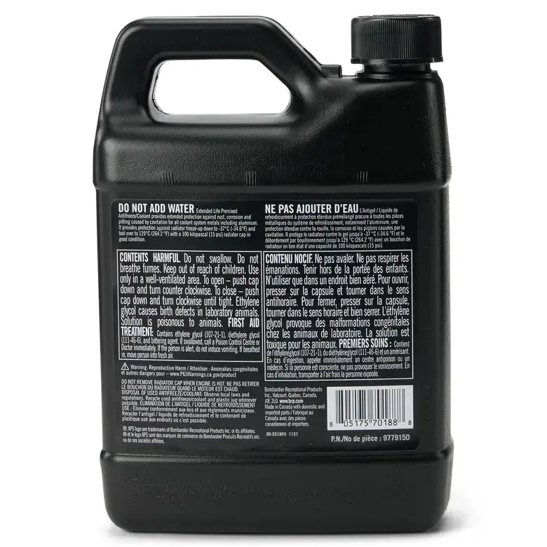 XPS Extended Life Pre-Mixed Coolant Red - 1 QT (0.946 L) Long-Life Antifreeze for BRP Vehicles, 9779150