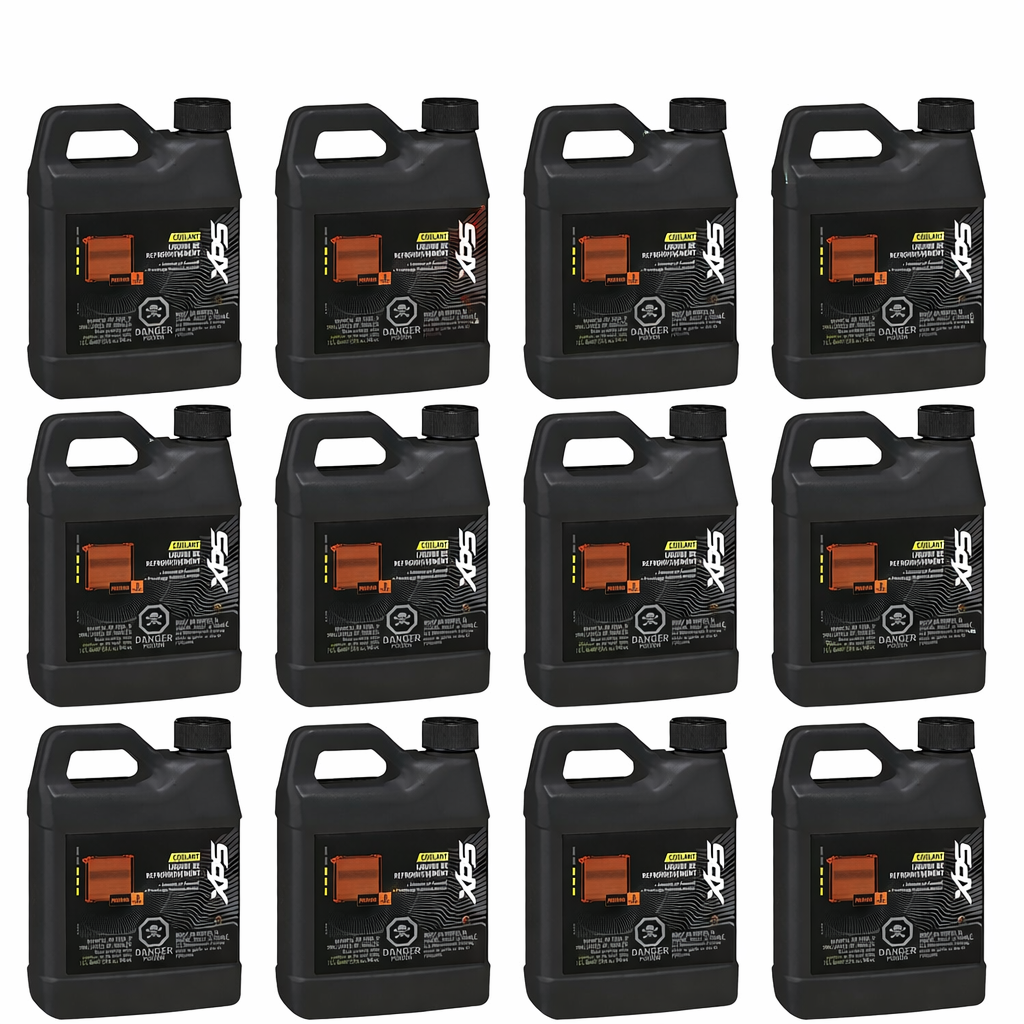XPS Extended Life Pre-Mixed Coolant Red FULL CASE 12 UNITS (1 QT/0.946 L) Long-Life Antifreeze for BRP Vehicles, 9779150