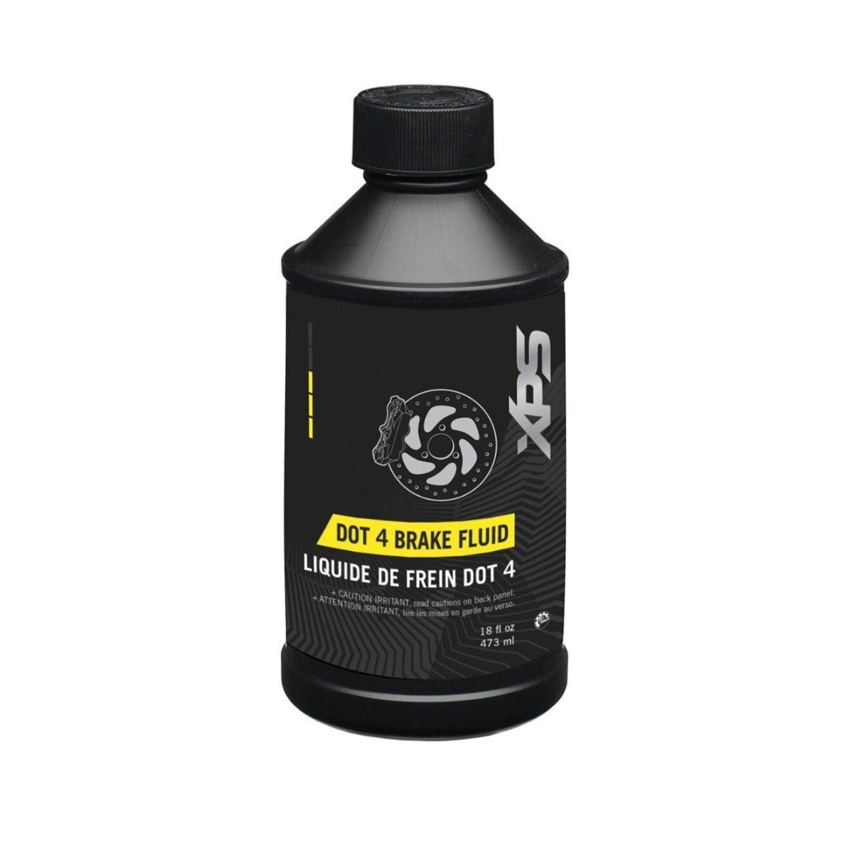 XPS DOT 4 brake fluid bottle 355 ml black label with rotor icon