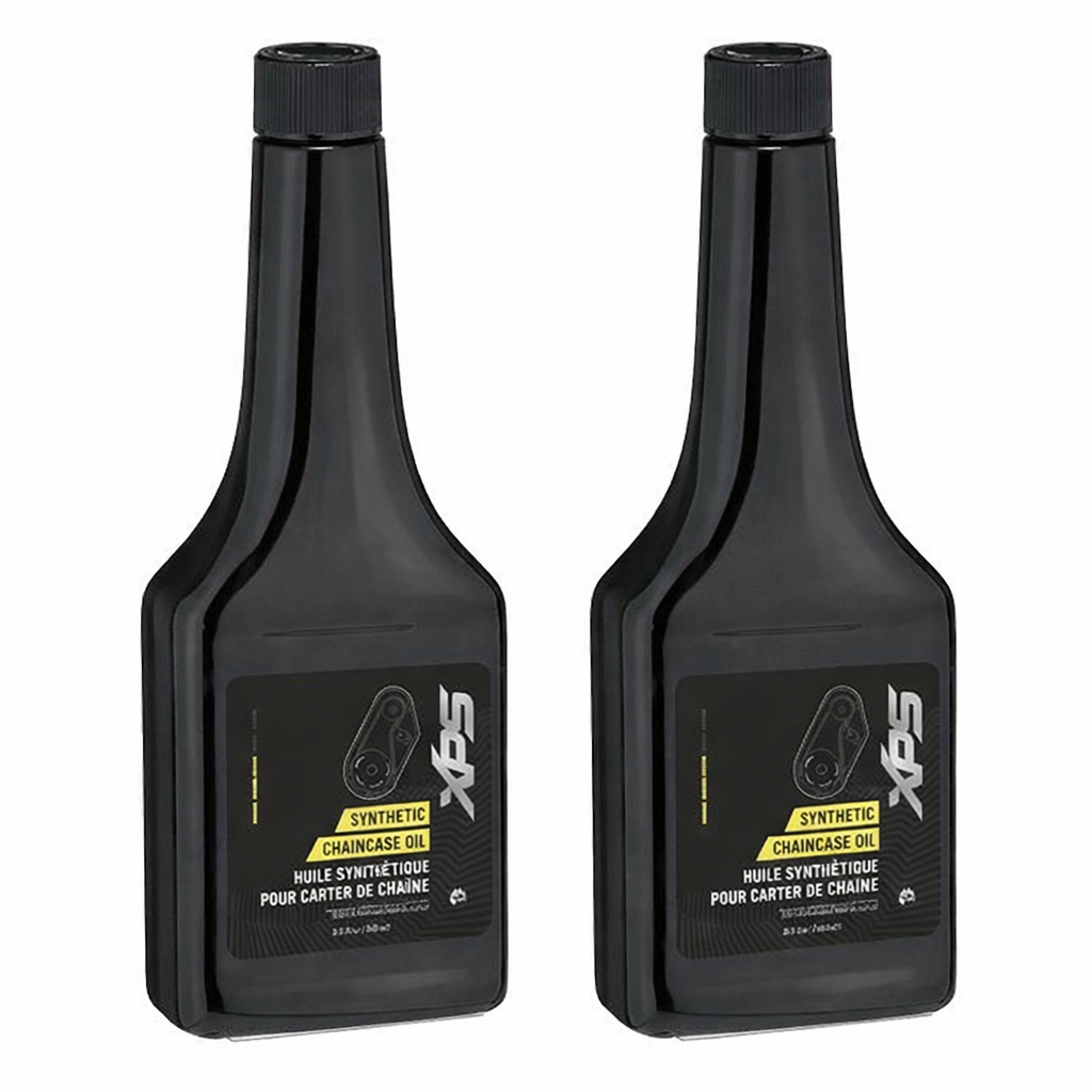 XPS Ski-Doo Synthetic Chaincase Oil 2 UNITS/BOTTLES MIN (12 fl. oz. / 355 ml EACH) - High-Performance Multigrade Snowmobile Lubricant