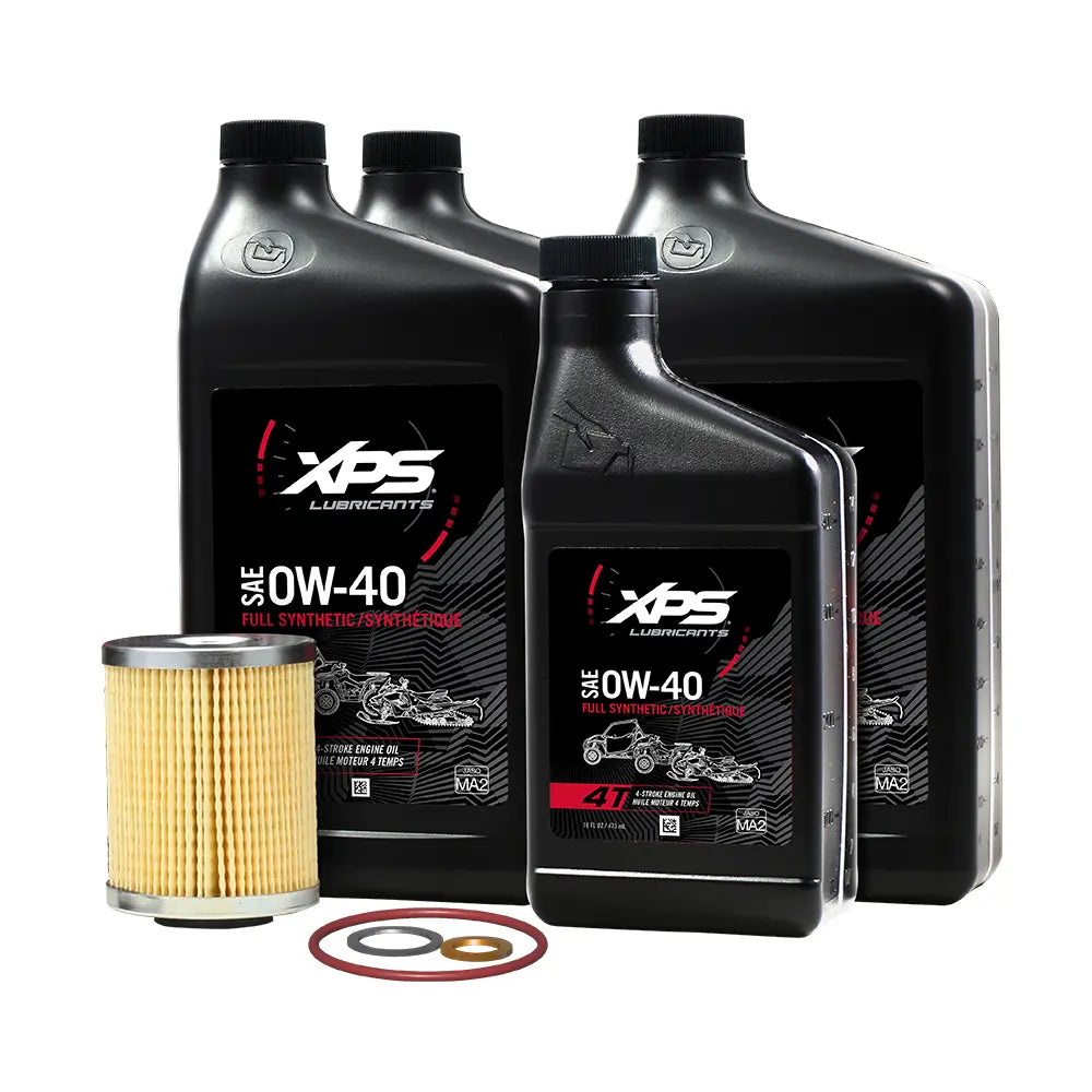 Kit de vidange d'huile synthétique XPS Ski-Doo 4T 0W-40 pour moteur Rotax 450 cm³ ou moins - 9779257