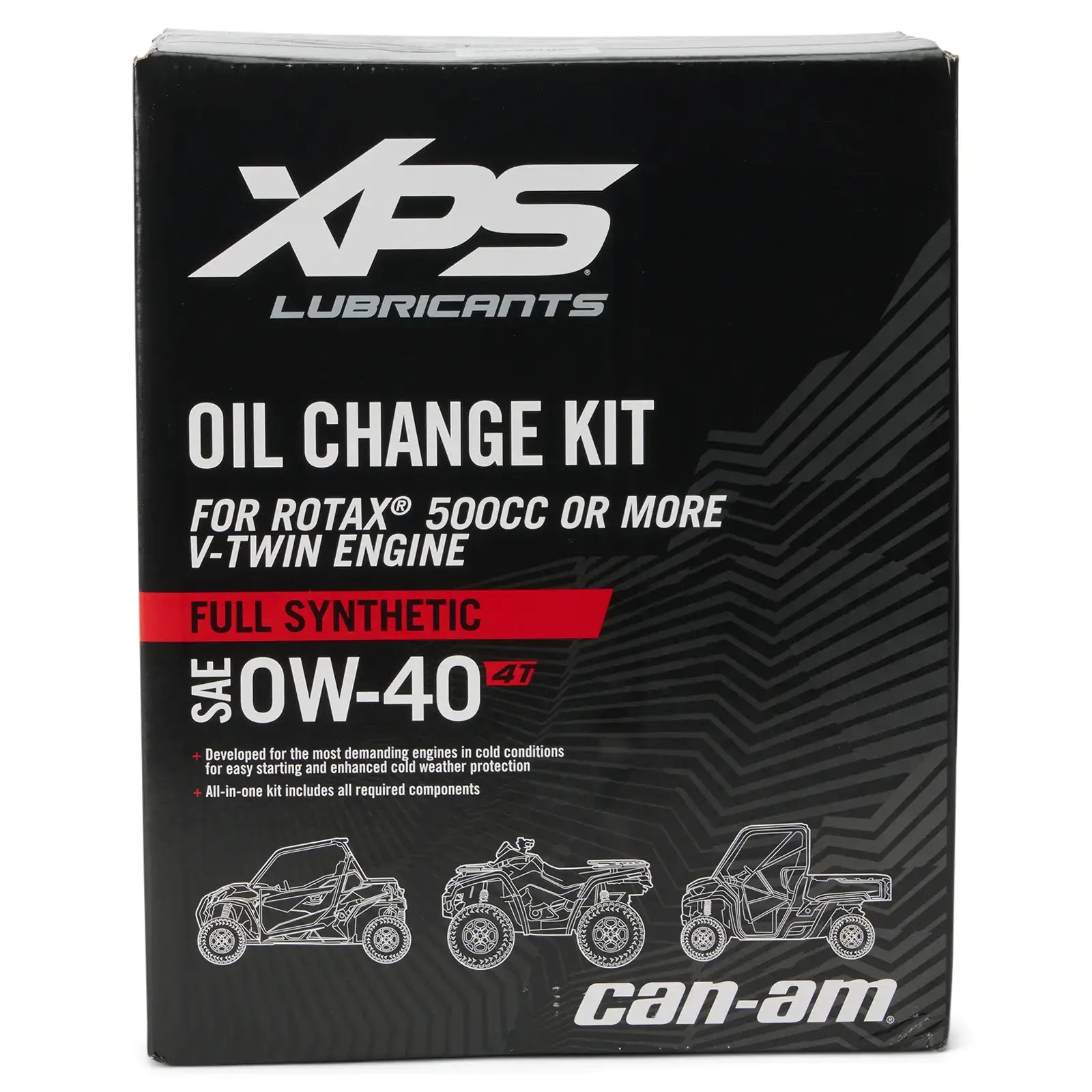 XPS Can-am 4T 0W-40 Synthetic Oil Change Kit for Rotax 500 cc or more V-Twin engine, 9779259