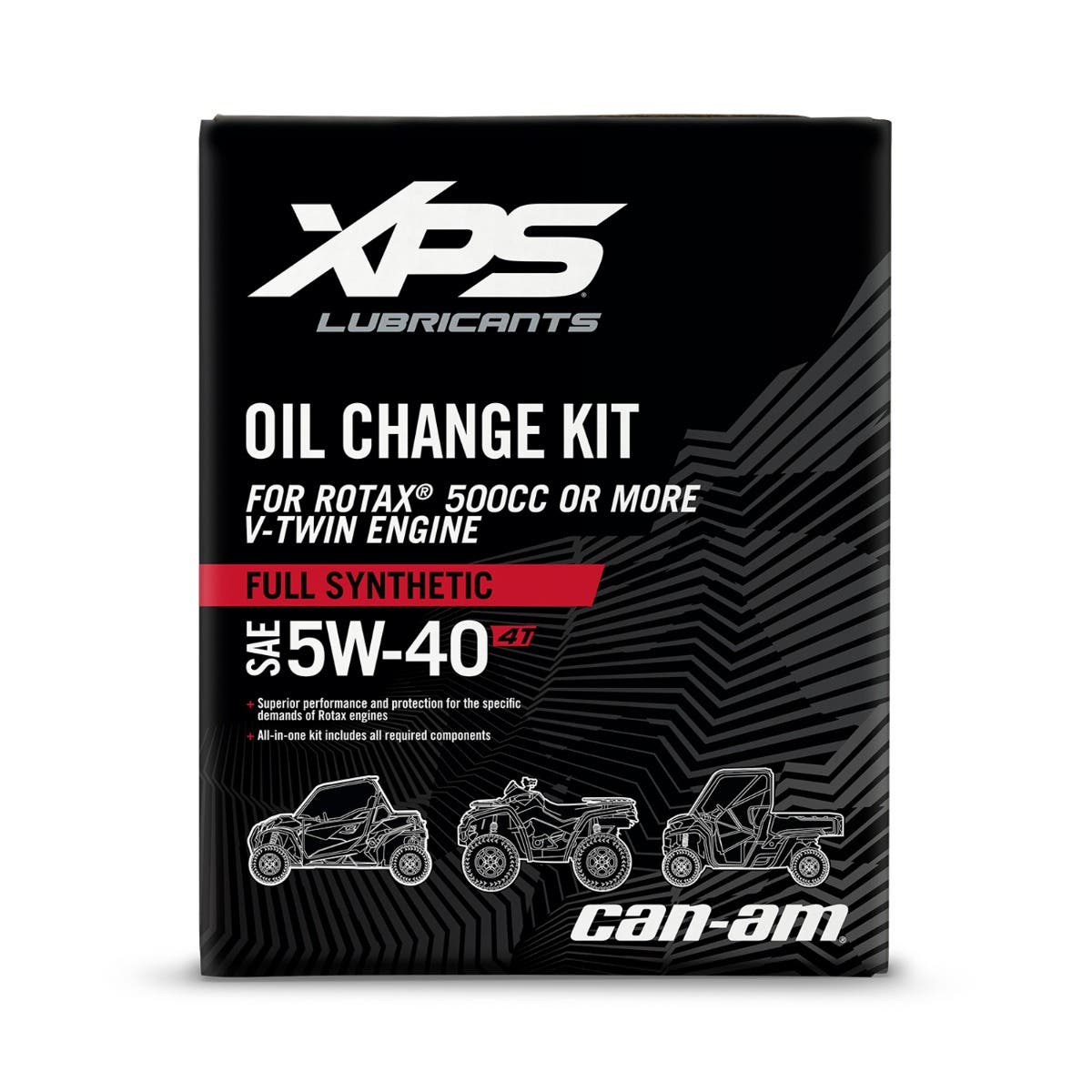 XPS 4T 5W-40 Full-Synthetic Blend Oil Change Kit For Rotax 500 Cc Or More V-twin Engine