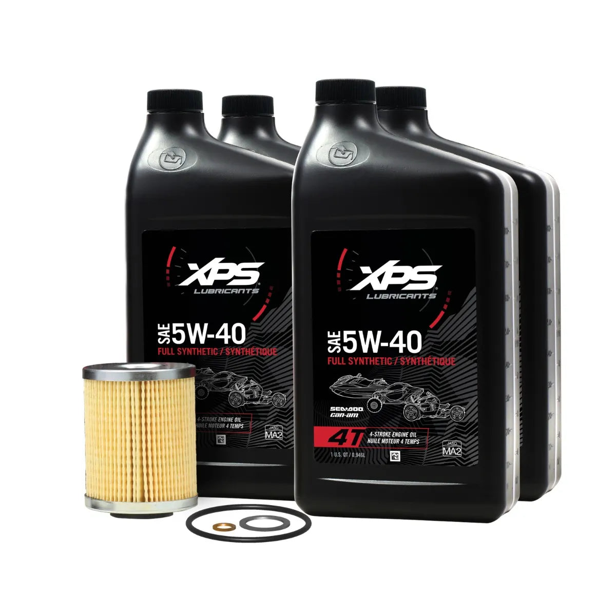 Kit de vidange d'huile synthétique XPS Can-am 4T 5W-40 pour moteur Rotax 900 ACE, 9779489