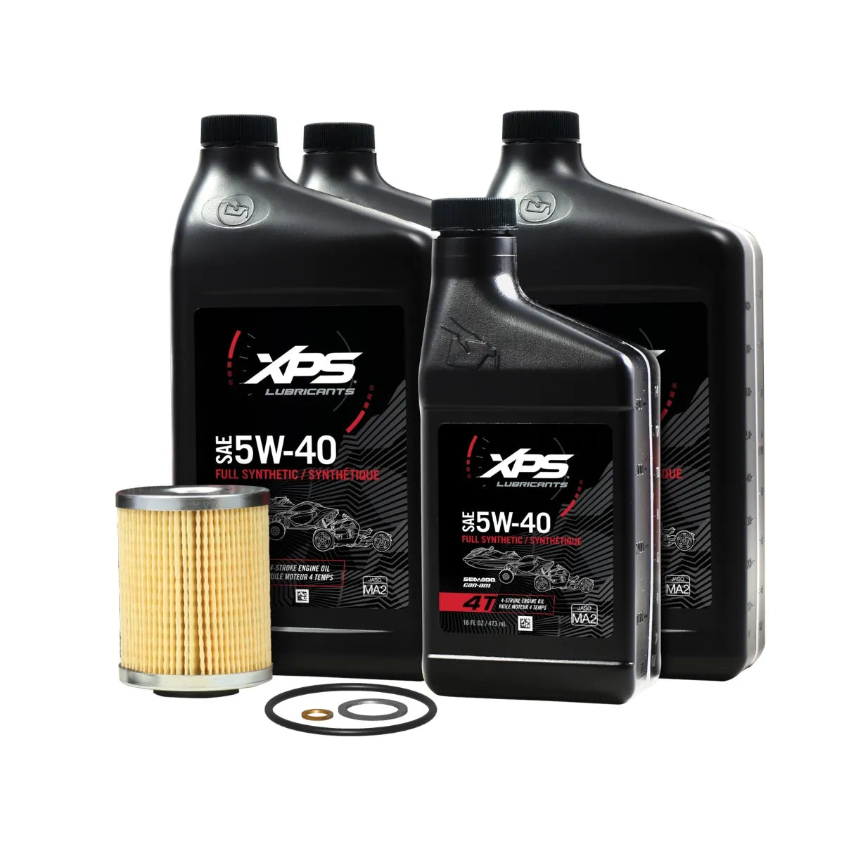 Kit de vidange d'huile synthétique XPS Ryker 4T 5W-40 pour moteur Rotax 900 cc, 9779491