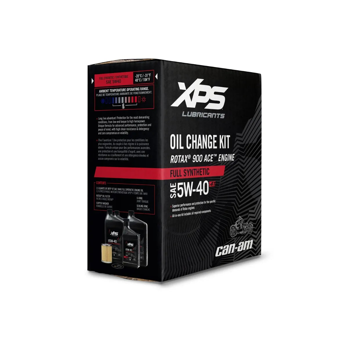 XPS Ryker 4T 5W-40 Full Synthetic Oil Change Kit for Rotax 900 CC engine, 9779491