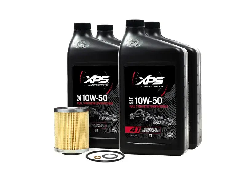 XPS Can-Am 4T 10W-50 full synthetic oil change kit with filter and O-rings for Rotax 900/999 Ace engine