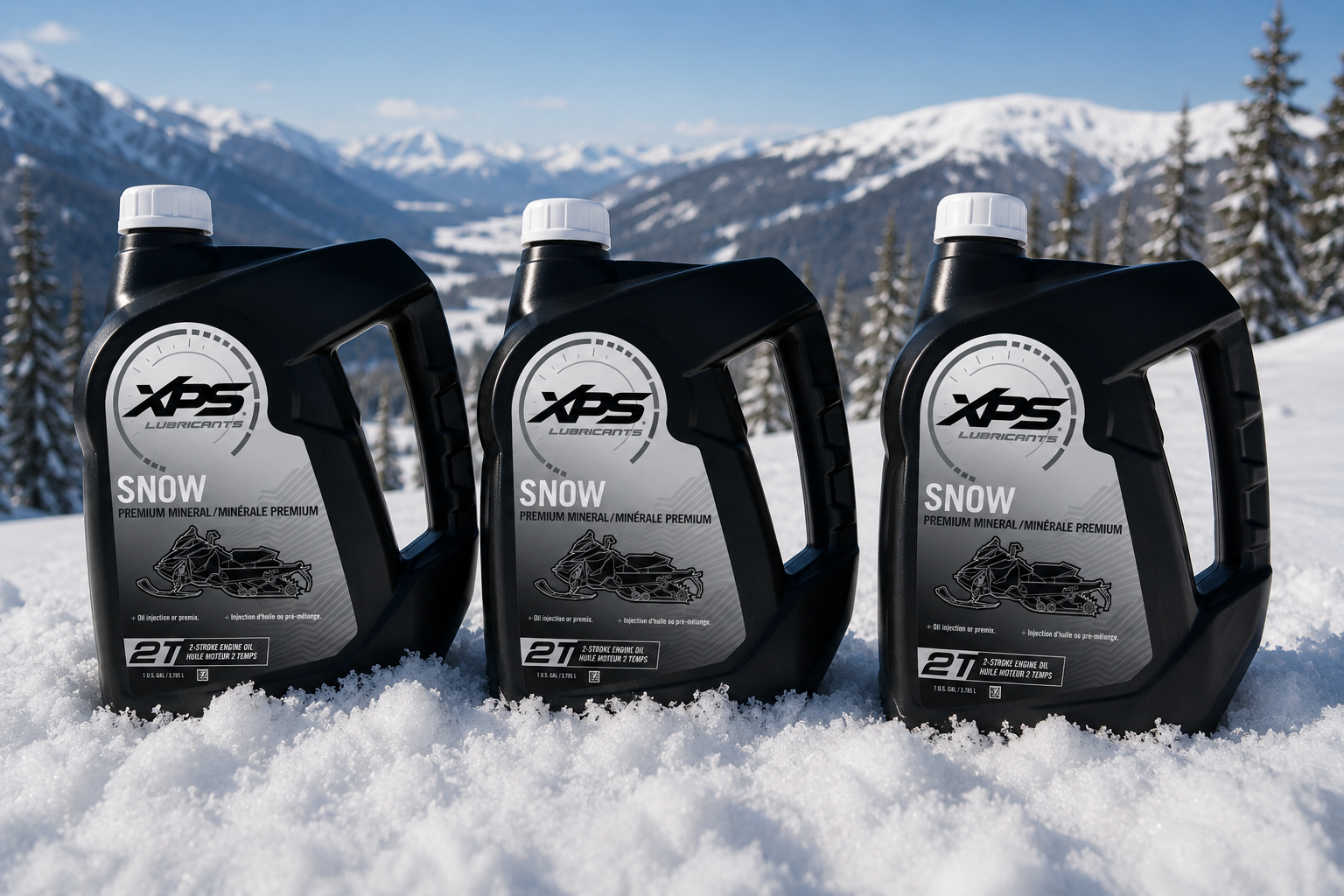 Huile minérale XPS Ski-Doo 2T Premium - Lubrifiant pour moteur de motoneige 2 temps à carburateur - MEILLEURE VENTE