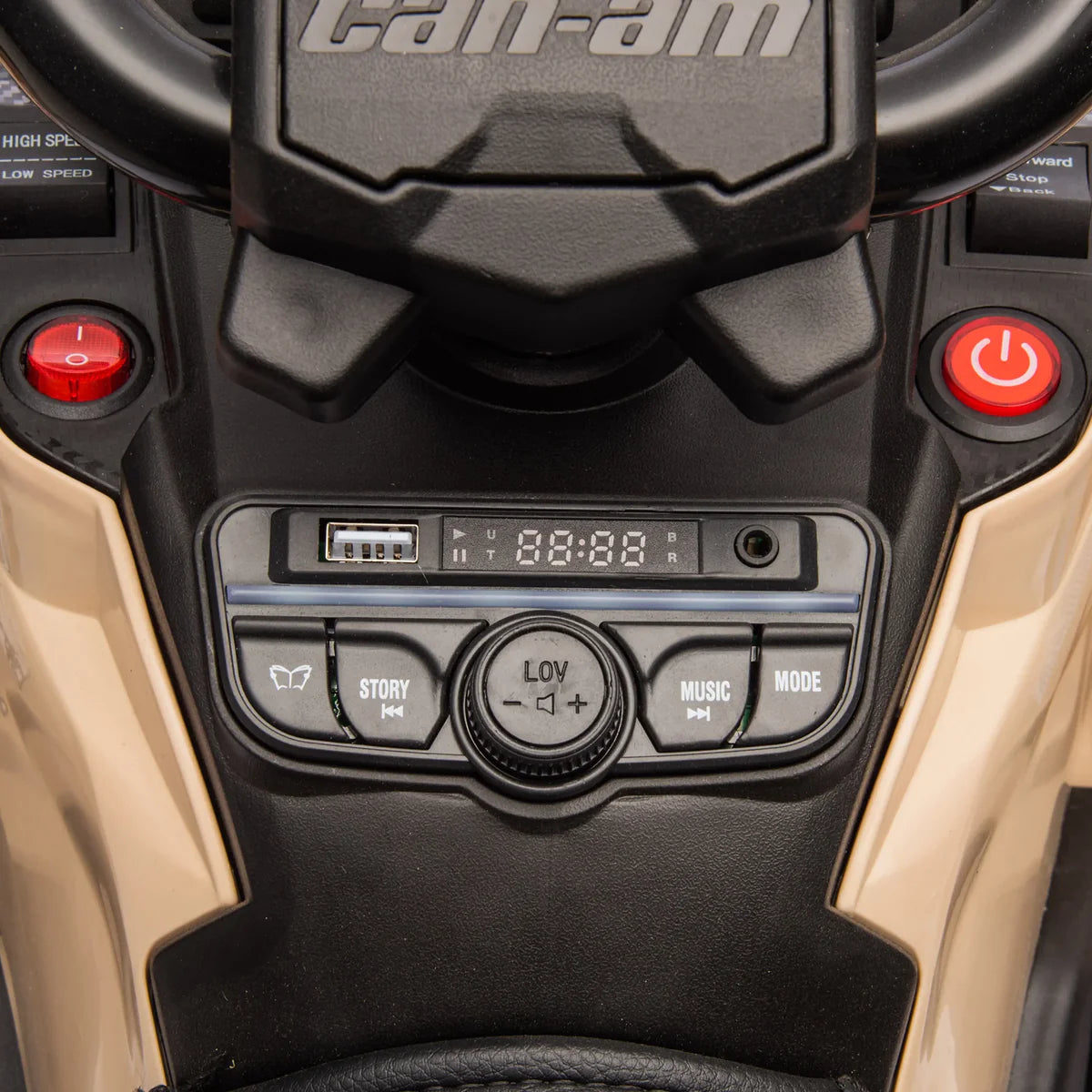 Can Am Outlander 24V Ride on ATV, 2 Seater, KHAKI, FR9440-KHAKI