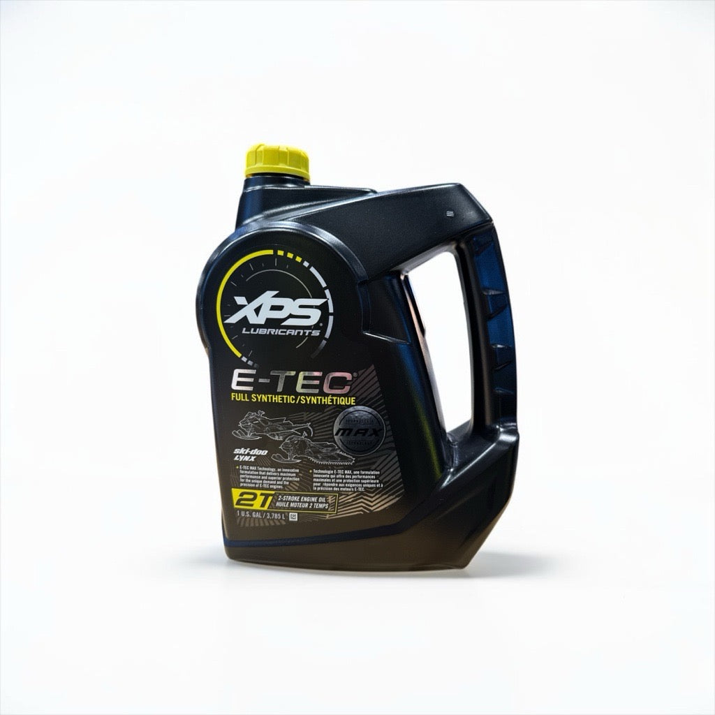 XPS E-TEC MAX full synthetic 2-stroke snowmobile oil jug 1 gallon Ski-Doo Lynx