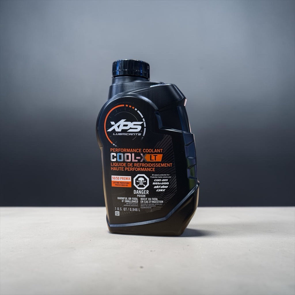 XPS Cool-X LT 50/50 premix performance coolant bottle for Can-Am Sea-Doo Ski-Doo, 1 quart