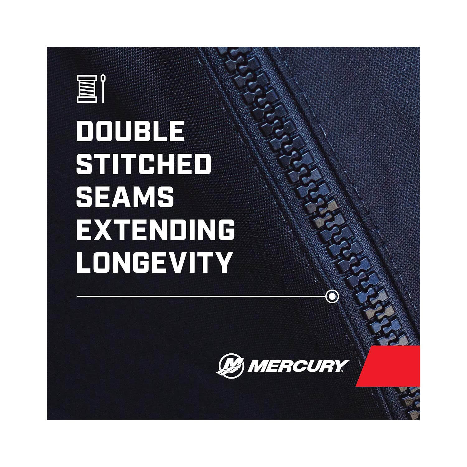 Mercury Marine Tow N Stow Outboard Cover for V12 600hp Verado Engines, Black, 8M0221498