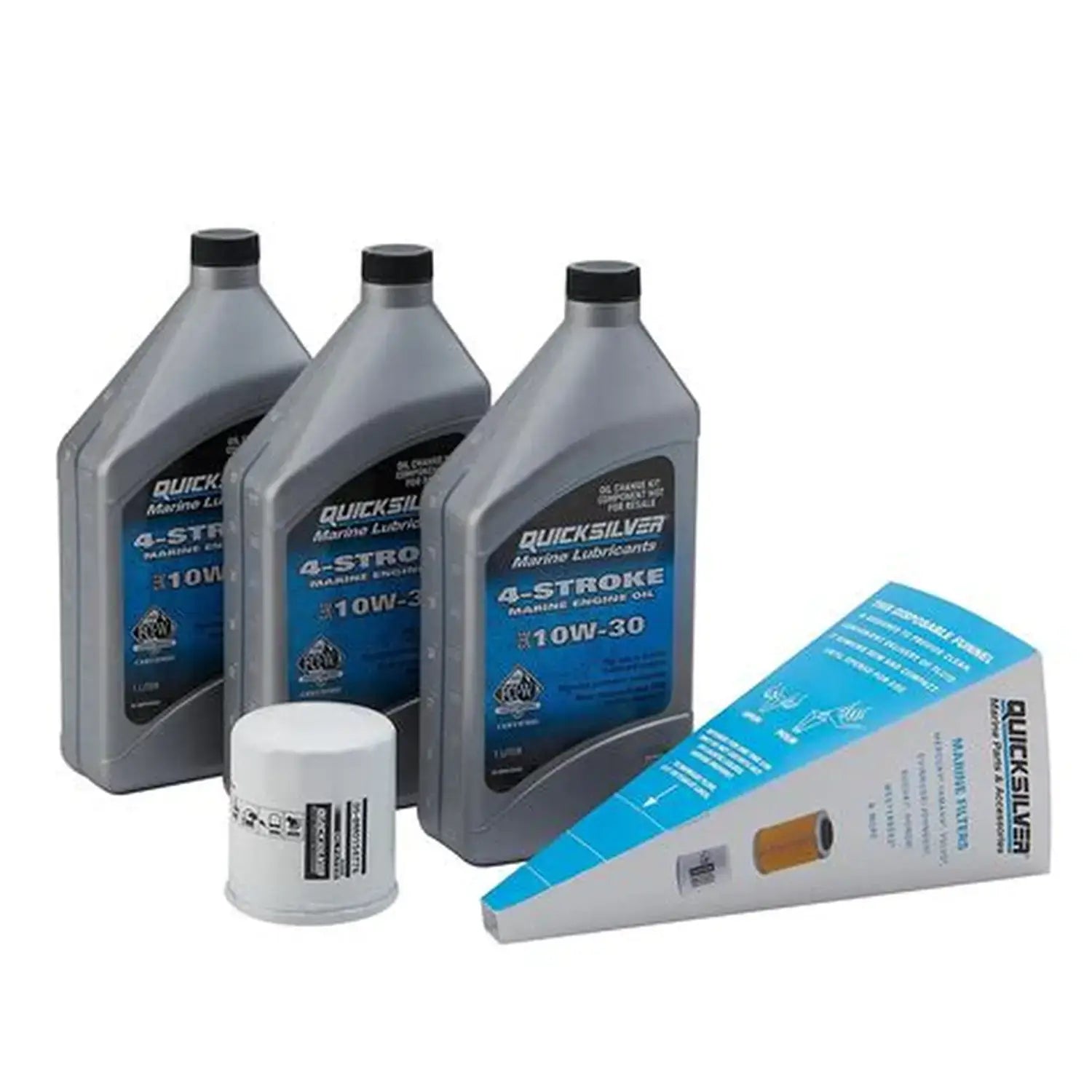 Quicksilver 10W-30 Oil Change Kit for Yamaha Outboard F30-F70, 3 Liters kit view