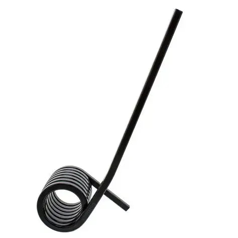 Black metal spring on a white background