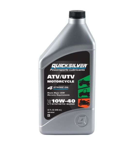 Quicksilver 8M0160548 10W-40 Synthetic Blend ATV/UTV/Motorcycle Oil, 1 Quart