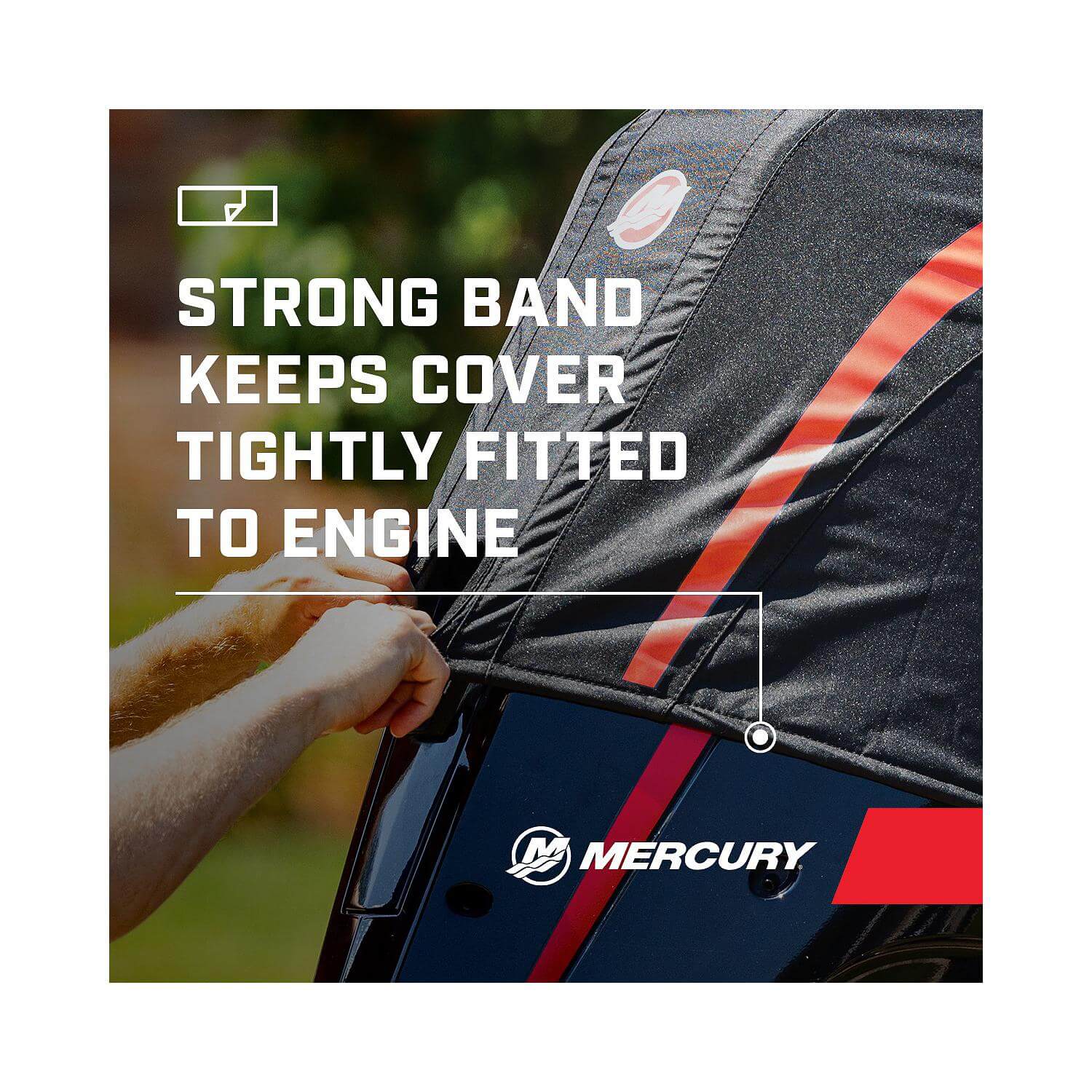 Mercury Marine  Vented Splash Cover for 4.6L V8 225hp Pro XS Outboard Engines, Black, 8M0228534