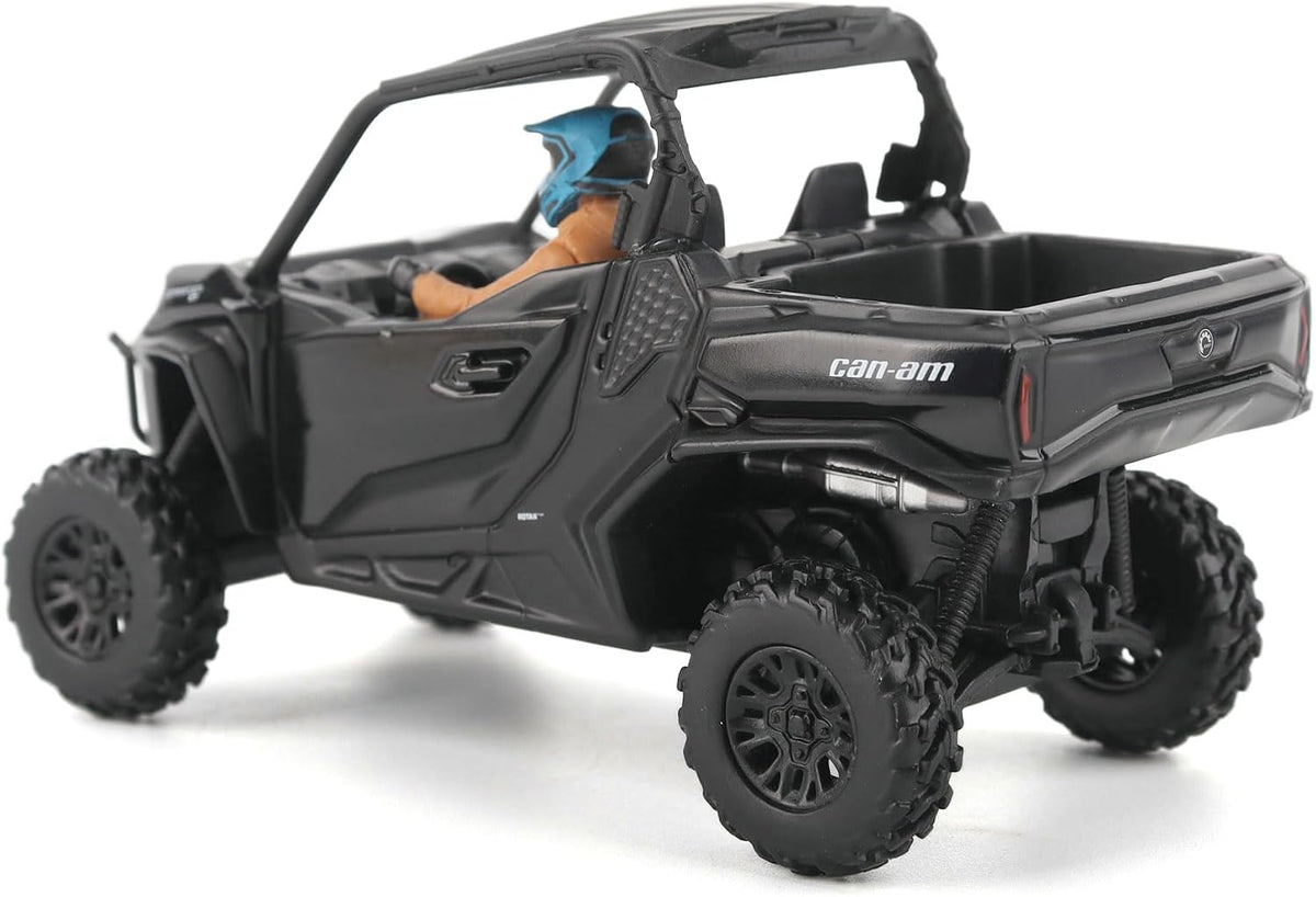 Diecast Masters Can-Am Commander XT 1000R 1:32 diecast model in black #60030, rear three-quarter view with cargo box