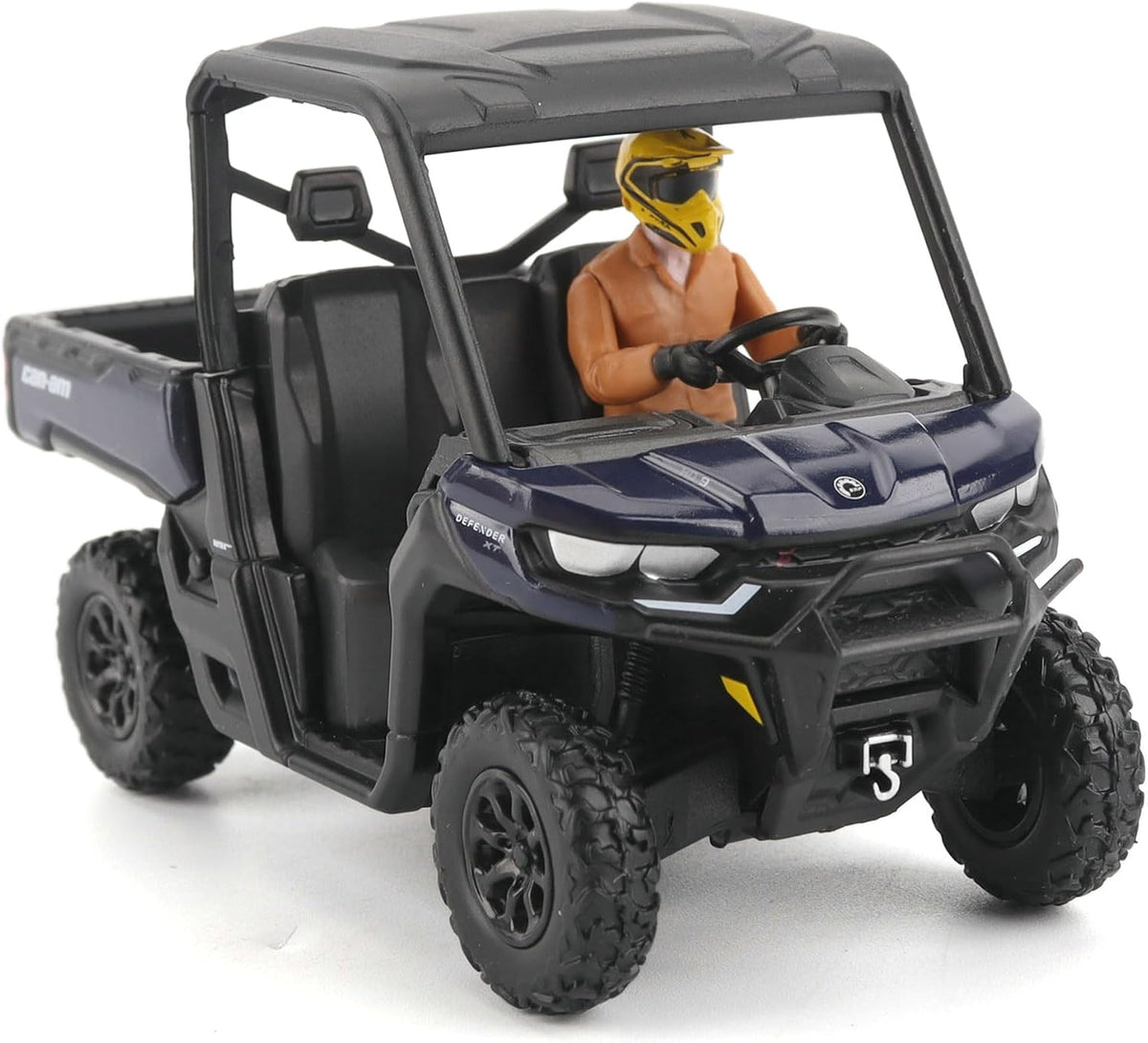 Diecast Masters Can-Am Defender XT HD9 1:32 diecast model in navy #60032, front three-quarter view showing front bumper and winch