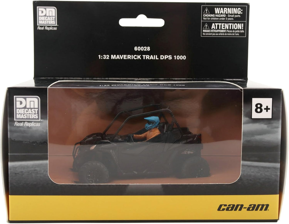 Diecast Masters Can-Am Maverick Trail DPS 1000 1:32 diecast model #60028 in window display box, ages 8+