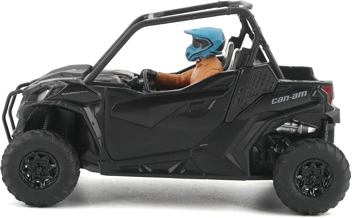 Diecast Masters Can-Am Maverick Trail DPS 1000 1:32 diecast model in black #60028, left side profile
