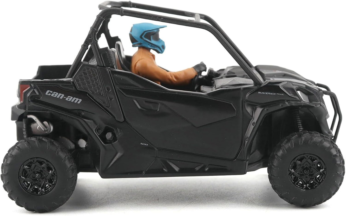 Diecast Masters Can-Am Maverick Trail DPS 1000 1:32 diecast model in black #60028, right side profile