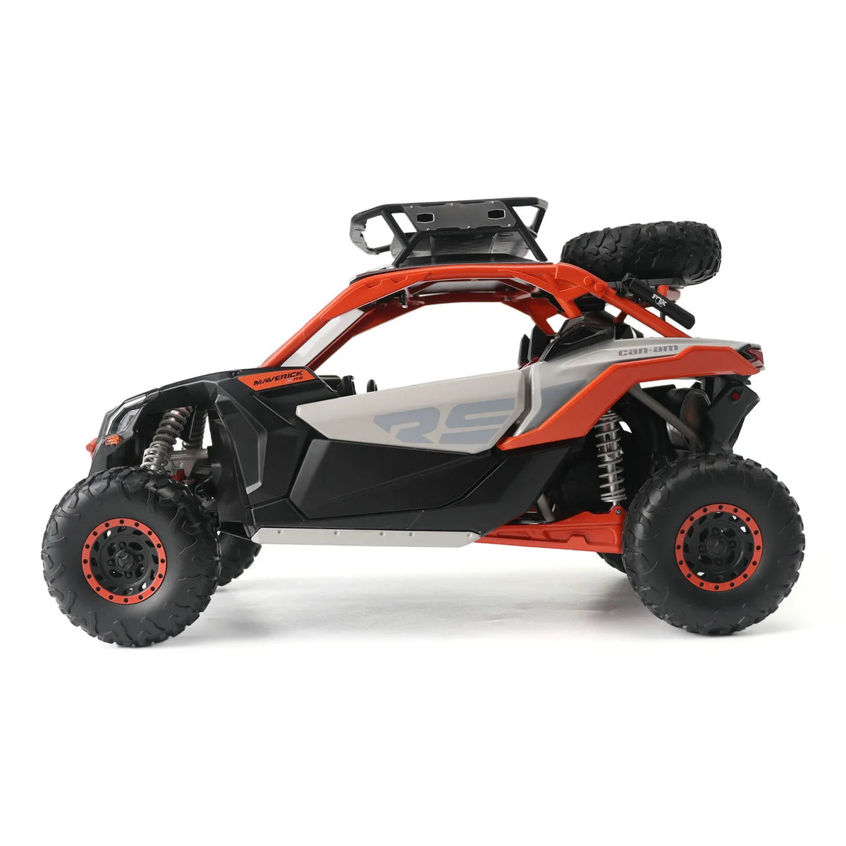 Diecast Masters Can-Am Maverick X3 X RS Turbo RR 1:12 premium replica with accessories #68004 in red, left side profile