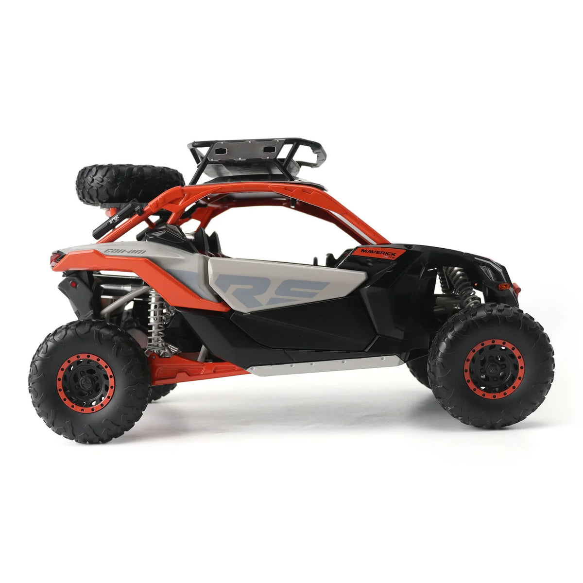 Diecast Masters Can-Am Maverick X3 X RS Turbo RR 1:12 premium replica with accessories #68004 in red, right side profile