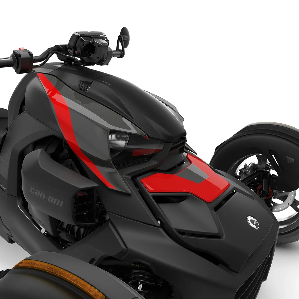 Can-Am Ryker Exclusive Panel Kit in Diablo Red installed, 219401247